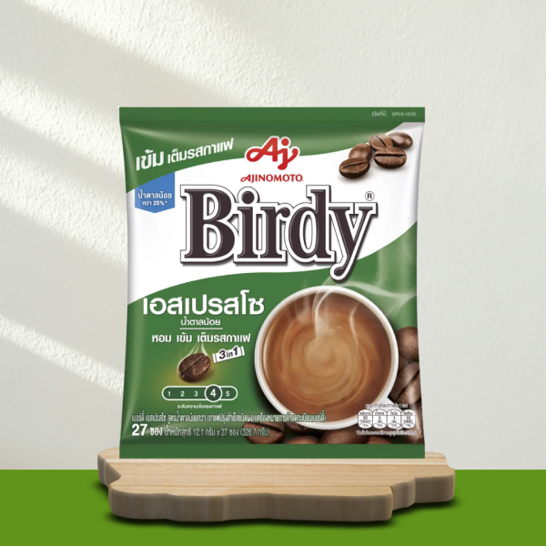 เบอร์ดี้ 3 in 1กาแฟปรุงสำเร็จชนิดผงเอสเปรสโซ 12.1 กรัม แพค 27 ซอง